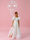 Dafna satin flower girl dress