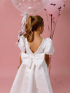 Dafna satin flower girl dress