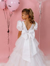 Dafna satin flower girl dress