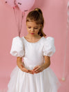 Dafna satin flower girl dress