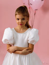 Dafna satin flower girl dress