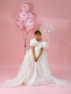 Dafna satin flower girl dress