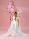 Dafna satin flower girl dress