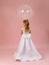 Sandra without sleeves lace tulle flower girl dress