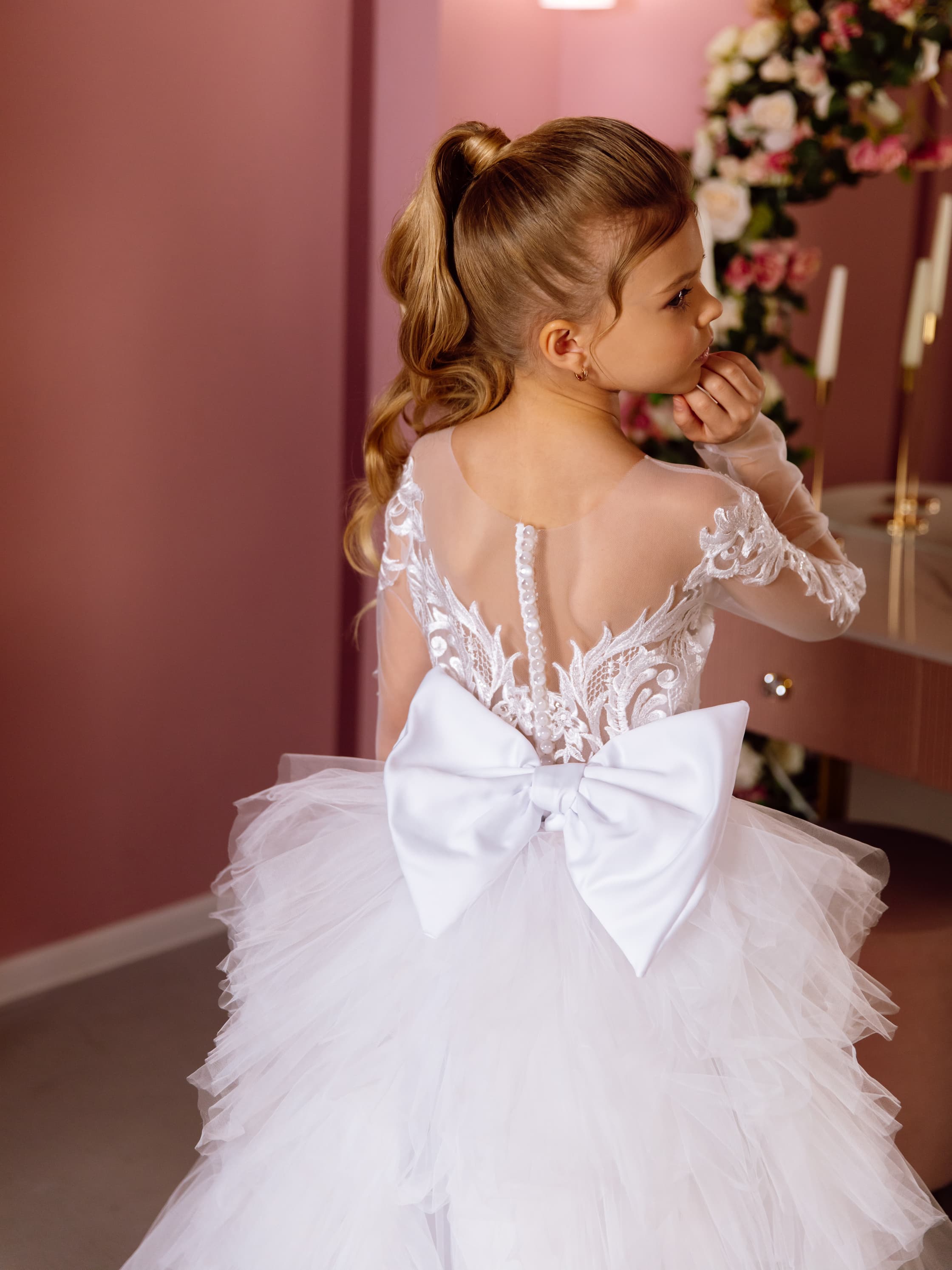 Sandra lace tulle flower girl dress Boutique De harme Sandra lace tulle flower girl dress Boutique De harme