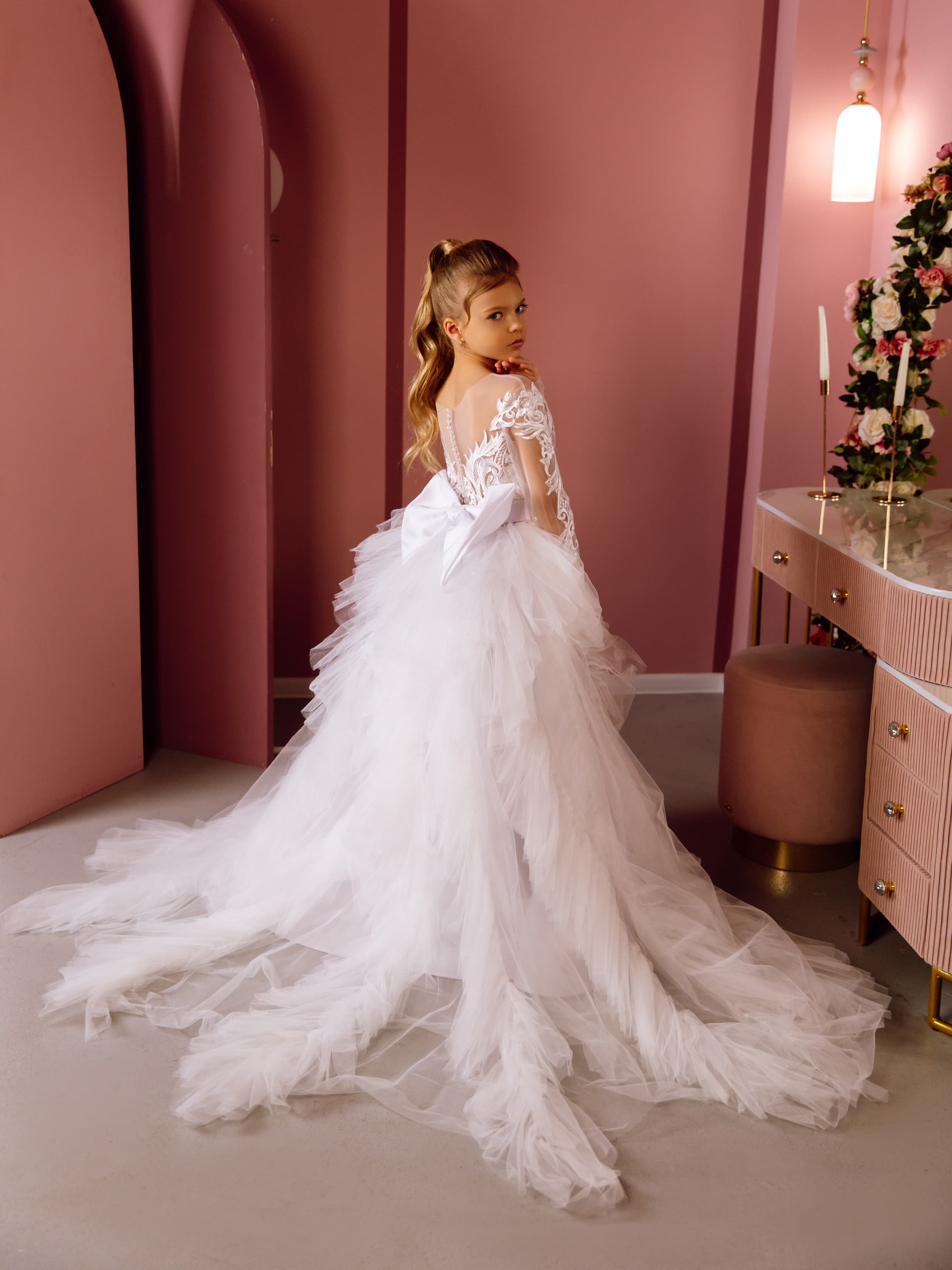 Sandra lace tulle flower girl dress – Boutique De Сharme Sandra lace tulle flower girl dress – Boutique De Сharme