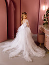 Sandra lace tulle flower girl dress