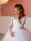 Sandra lace tulle flower girl dress