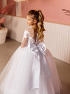 Sandra lace tulle flower girl dress