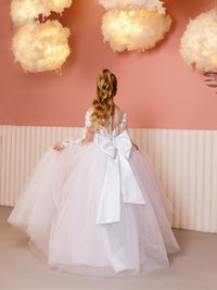 Sandra lace tulle flower girl dress