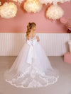 Sandra lace tulle flower girl dress