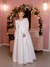 Angelina satin flower girl dress