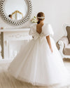 Belle with tulle skirt flower girl dress