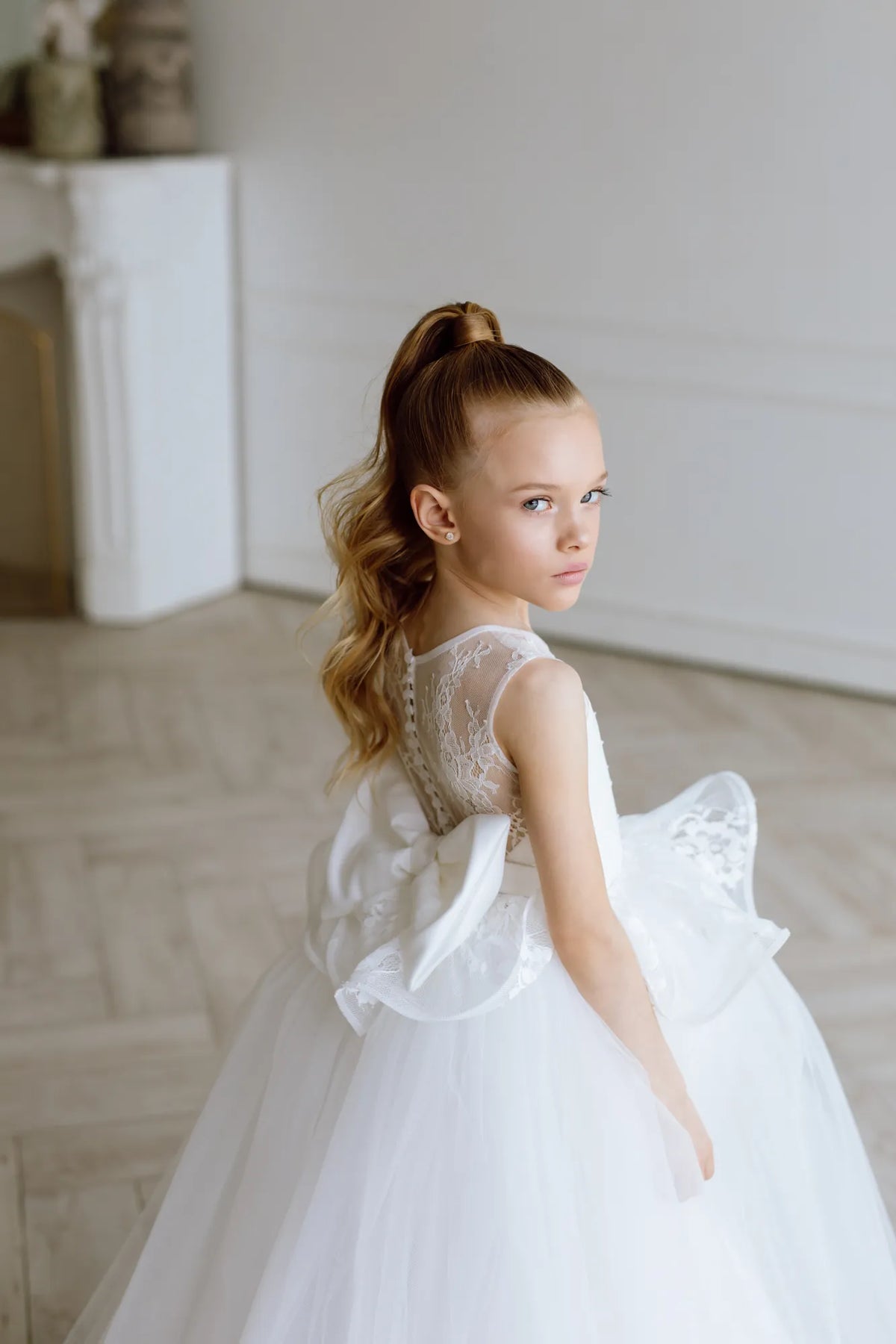 Odetta tulle flower girl dress