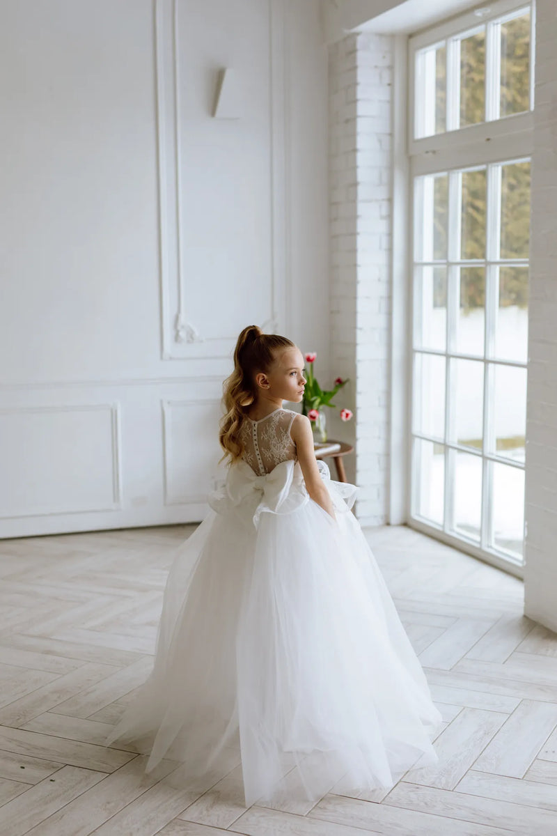 Odetta tulle flower girl dress