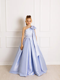 Magnolia satin flower girl dress