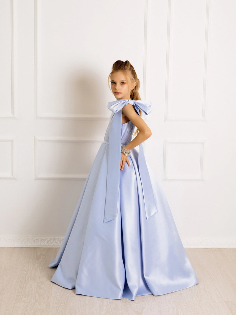 Magnolia satin flower girl dress