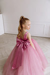 Jane satin flower girl dress