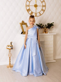 Magnolia satin flower girl dress
