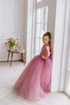 Jane satin flower girl dress