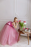 Jane satin flower girl dress