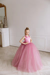 Jane satin flower girl dress