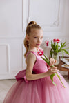 Jane satin flower girl dress