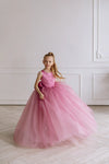 Jane satin flower girl dress