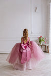 Jane satin flower girl dress