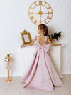 Karina satin flower girl dress