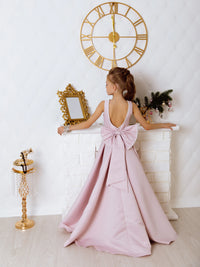 Karina satin flower girl dress