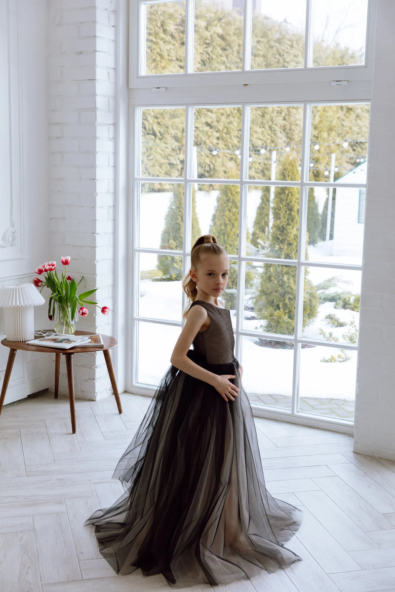 Felicia tulle flower girl dress