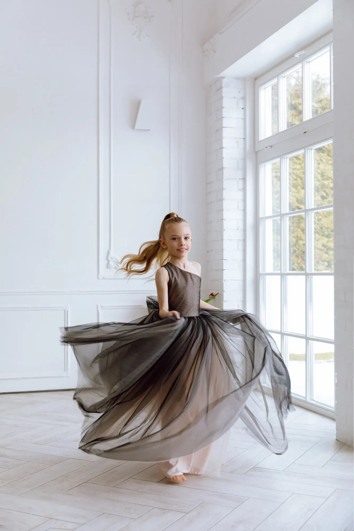 Felicia tulle flower girl dress