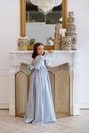 Miranda satin flower girl dress for weddings, communions and birthday parties