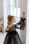 Felicia with long sleeves tulle flower girl dress