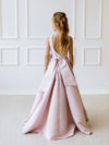 Karina satin flower girl dress