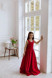 Casablanсa satin flower girl dress