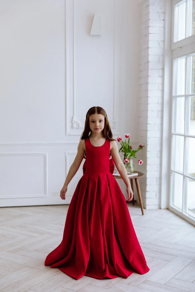 Casablanсa satin flower girl dress