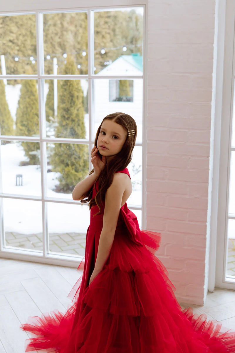 Casablanсa satin flower girl dress