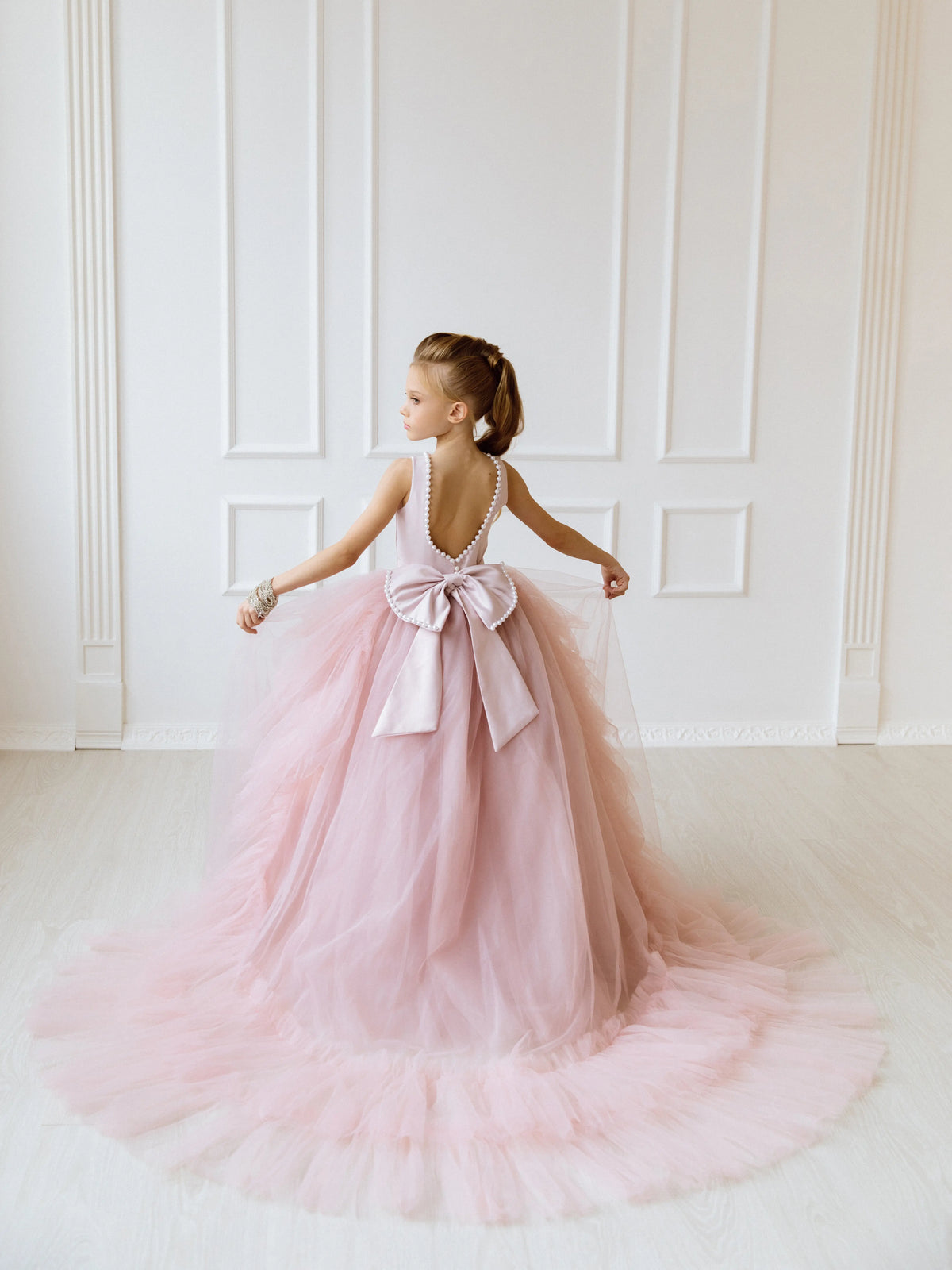 Karina tulle flower girl dress