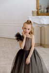 Felicia with short sleeves tulle flower girl dress