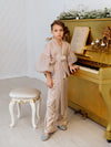 Organza suit for girls with trousers