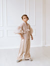 Organza suit for girls with trousers