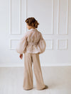 Organza suit for girls with trousers