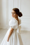 Dafna satin flower girl dress