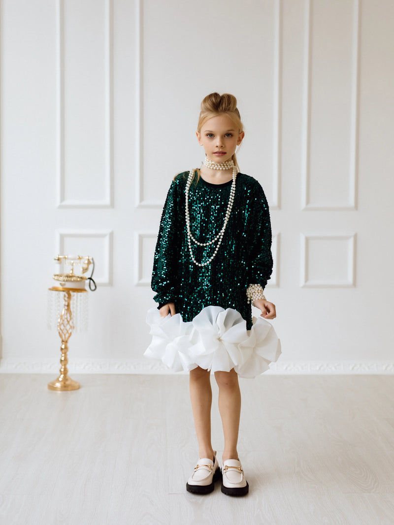 Sparkle flower girl dress