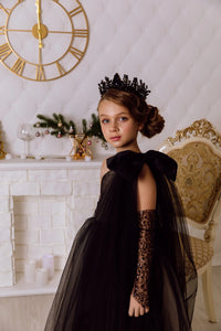 Felicia with gloves tulle flower girl dress