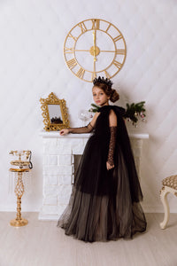 Felicia with gloves tulle flower girl dress