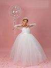 Julia satin flower girl dress