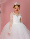 Julia satin flower girl dress